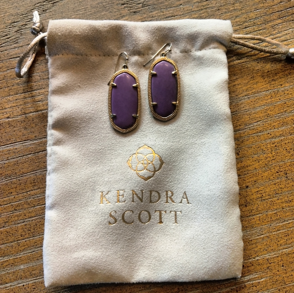 Kendra Scott purple earrings